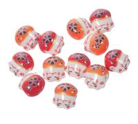 Balacoo 12 Pièces Breloques de Chat en Céramique Rouge et Orange pour Création de Bijoux Diy, Accessoires Multifonctionnels Délicats pour Projets D'artisanat