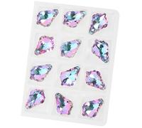Balacoo 12 Pièces Pendentif Feuille D’érable en Cristal pour Bijoux Diy, | Trou Suspendre, Breloque Décorative Polyvalente, Fournitures pour Colliers et Créations Artisanales