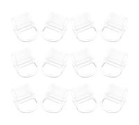 Balacoo 12 Pièces Poignée Transparente 15mm, Clip ABS sans Outil | Remplacement des Poignées Perdues, Pose Rapide sur Barre Ronde, Usage Maison, Réglage Doux des Fenêtres