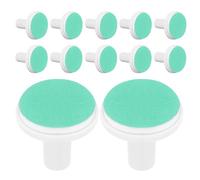 Balacoo 12 Pièces Tampons de Rechange Verts pour Coupe-ongles Bébé, Tête de Meulage Portable en Plastique et Papier Abrasif pour Soins des Ongles des Tout-petits