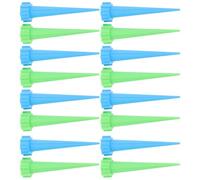 Balacoo 16 pièces Dispositif Automatique Arrosage pour Plantes Plastique Système Goutteur Auto Régulateur pour Pot de Fleurs Lot de Bleu et Vert Irrigation Souterraine et Simple