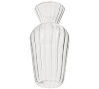 Balacoo 2.36x2.36x5.91 Pouces Vase Compact en Verre Rayé Décoratif pour Plantes Vertes et Fleurs Tables et Cabinets Intérieur