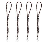 Balacoo 2 Paires Dragonnes de Ski Réglables Anti-Perte pour Adultes, Lot | Polyester Souple et Résistant, Accès Rapide aux Moufles, pour Ski et Randonnée Neige, Couleur Café