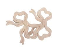 Balacoo 2 Pièces Applique Bois Sculpté Nœud Papillon, Décoration Murale Bois Style Européen, Beige, pour Centre de Cadre et Porche, Installation Facile