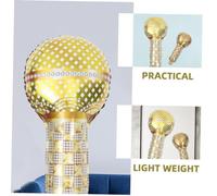 Balacoo 2 pièces Ballon Microphone Doré Aluminium Lot de Petit Grand Ballons Métalliques pour Décoration Fête Anniversaire Shower et Ktv pour Intérieur et Extérieur