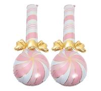 Balacoo 2 pièces Ballons Aluminium Bonbon Géants Décoration Festive pour Noël Accessoire Photo Fête