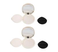 Balacoo 2 Pièces Boîte de Rechange pour Coussin Air Blanc Ultra-fin Aimant, Application Uniforme, Anti-fuite Liquide, pour Maquillage et Voyage