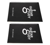 Balacoo 2 Pièces Carnet de Tablature Guitare Noir, 50 Feuilles