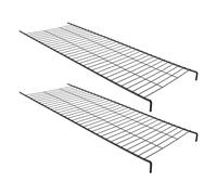 Balacoo 2 Pièces Échelle Métallique pour Cage à Chat, Rampe Extensible | Accessoire Noir en Fer, Surface Lisse Facile à Nettoyer, pour Cat Crate et Parc DIY