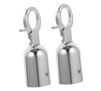 Balacoo 2 pièces Embouts de Corde Acier Inoxydable Butées Extrémité avec Crochet Snap Accessoires pour Garde Corps et Rambarde Extérieur Stoppeurs de Câble Résistants pour Aménagement