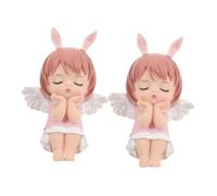 Balacoo 2 pièces Figurines Ange pour Gâteau Fille avec Décorations de Fête D'anniversaire Garçon Fille Ornements de Table pour Gâteaux D'anniversaire Garçon