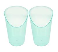 Balacoo 2 Pièces Gobelet pour Adultes Âgés 250ml en Plastique Couvercle | Conception Transparente et Poignée Ergonomique, Contrôle des Éclaboussures au Lit, Usage pour Soins