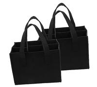 Balacoo 2 Pièces Sacoche De Transport Portable pour Bouteilles Lot de Compartiments Isotherme Séparateurs Flexibles Amovibles pour Vin Bière Jus De Fruits