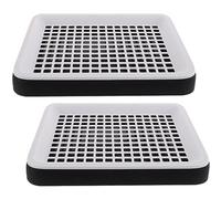 Balacoo 2 pièces Toilette pour Petits Animaux Bac à Litière Carré Antidébordement Panier Hygiénique Lavable pour Cochons Dinde et Design Double Confortable