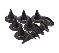 Balacoo 24 Pièces Mini Chapeau de Sorcière Maintient Sa Forme en Plastique Résistant Noir pour Décorations Halloween et Événements Cosplay pour Maison de Poupée