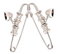 Balacoo 2pièces Épingles de Sûreté Lot pour Pulls Broche Délicate Clip de Fixation pour Loisirs Créatifs Vintage Cœur Accessoire Mode Décoration Costume Foulard Cardigan Cape