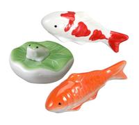 Balacoo 3 Pièces Figurines Flottantes Décor Réaliste de Poissons Rouges en Céramique Artisanat Soigné et Design Flottant pour Aquarium et Bassin de Jardin pour Décoration Intérieure