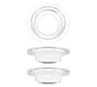 Balacoo 3 Pièces Plateau en Verre pour Diffuseur de Cire Parfumée Chauffe Cire Bougie Forme Chapeau Profond Réutilisable et Facile à Remplacer