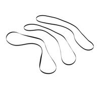 Balacoo 3pcs Courroie de Remplacement en Caoutchouc Noir pour Platine Vinyle, Souple et Lisse, Accessoire Essentiel pour Phonographe et Lecteur Disque