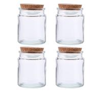 Balacoo 4 Pièces Bocal à Prières en Verre et Bois Inspirantes | Récipient Scellé, pour Notes Personnelles et Encouragement, Bureau ou Voyage, Design Inspirant