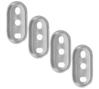 Balacoo 4 Pièces Bride de Porte-serviettes en Acier Inoxydable, Base 44x22 | Accessoire de Remplacement, Installation Stable et Silencieuse, Usage Salle de Bain, Argenté