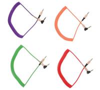 Balacoo 4 Pièces Câble Audio 3, 5mm Mâle Mâle à Angle Droit, Stéréo | Construction Blindée, Plastique et Métal, Adaptation D’impédance Couleur Aléatoire