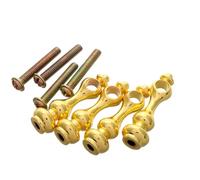 Balacoo 4 pièces Lot de Connecteurs Métalliques Dorés pour Poteaux de Railing Intérieur Accessoires de Quincaillerie pour Meubles Armoires Verre et Décoration Maison Réparation et