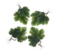 Balacoo 4 Pièces Plantes Artificielles Vertes en Plastique, Décoration | Feuillage Réaliste, Usage en Paysage D’aquarium, Convient au Bac Betta, Matériau Plastique