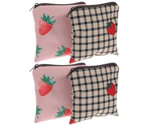 Balacoo 4 Pièces Pochette Menstruelle de Rangement pour Serviettes Hygiéniques en Polyester, Fermeture Éclair, pour Petites Affaires, Kit de Premières Règles pour Filles