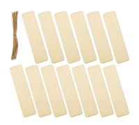 Balacoo 40 Pièces Marque-page en Bois Vierge Rectangulaire pour Loisirs