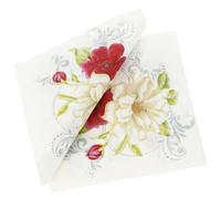 Balacoo 40pièces Serviettes de Table Mariage avec Imprimé Fleurs Délicates Serviettes Sûres pour Fête Lot Décoration Table pour Anniversaire et Réunion