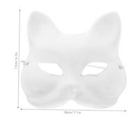 Balacoo 5 pièces Masques de Renard Blancs à Peindre Masques DIY pour Fête et Halloween Vierges pour Activités Manuelles et Éducation Artistique