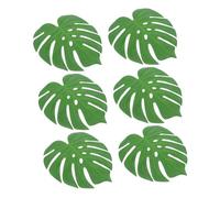 Balacoo 6 pièces Set de Nappes de Palmier Artificielles Réalistes Décoration Tropicale Verte pour Table de Fête Luau Hawaïenne Monstera