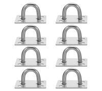 Balacoo 8pièces Crochets U Muraux Acier Inoxydable Plaques Ancrage pour Suspension de Hamac Balancelle et Sac de Frappe Fixation sans Outils Résistance Élevée Usage Intérieur et Extérieur
