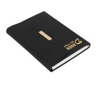 Balacoo Agenda Journal 365 Jours, Carnet de Planification Anglais, A5, Papier Pu, Noir, pour Bureau à Domicile et Salle de Réunion, Navigation Rapide