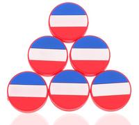 Balacoo Amortisseurs de Vibrations Offre Une Grosse Praticabilité Design Drapeaux Nationaux en Silicone et Silicone 6 Pièces Réduit Chocs pour Raquette de Tennis