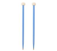 Balacoo Baguettes de Caisse Claire en Érable à Double Extrémité Embouts Feutrés, Maillets Bleus pour Percussion, Adaptées aux Répétitions et Concerts