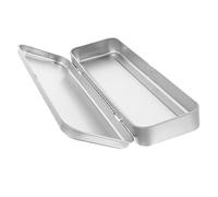 Balacoo Boîte à Crayons Métallique Rectangulaire 21,5x6x2 Mm en Fer-Blanc Simple Couche pour Rangement de Stylos et Crayons à L'école