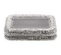 Balacoo Boîte à Médiators en Fer Blanc, Fenêtre Transparente, Argenté | Rhinestones Décoratifs, Format Portable, pour Musiciens et Élèves, Garde les Médiators Propres en Cours ou Répétition