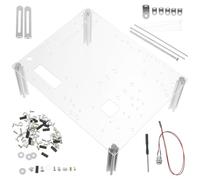 Balacoo Boîtier Informatique Ouvert Transparent Support de Châssis DIY pour Carte Mère Micro ATX, Établi PC Plein Air Pied Antidérapant, Adapté aux Tests et Assemblages de Composants