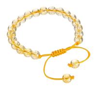 Balacoo Bracelets en Citrine Jaune Ajustables pour Femmes et Filles, Lot de 2 Pièces, Bijoux de Perles Élégants et Confectionnés Précision Style Unique