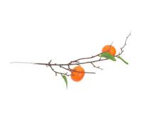 Balacoo Branche de Fleur Artificielle Orange Réaliste pour Vase et Bureau | Soie, Mousse, Plastique et Fer, Usage Polyvalent, Entretien Facile, pour Remplissage Décoratif