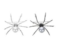 Balacoo Broche Araignée Accessoire de Mode 2pcs en Alliage et Perles pour Femmes Facile à Attacher et Remarquable, Vie Quotidienne et Fêtes Spéciales