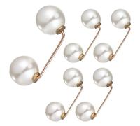 Balacoo Broche de Sécurité Perle 5 Pcs, Métal Solide, Femme, Fixation Robe et Taille, Taille Standard Angle Droit, Épingle à Perle Simulée pour Usage Quotidien