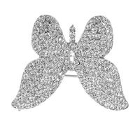 Balacoo Broche Vintage en Cristaux Argentée Légère et Élégante, Épingle à Revers pour Accessoires de Robe Lors de Réunions Décontractées