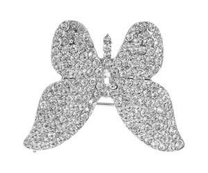 Balacoo Broche Vintage en Cristaux Argentée Légère et Élégante, Épingle à Revers pour Accessoires de Robe Lors de Réunions Décontractées