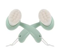 Balacoo Brosse de Nettoyage Visage Nettoyage Profond 2pcs Manuelle avec Poils Doux et Manche Long en Plastique et Exfoliation pour Usage Domestique et Voyage