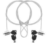 Balacoo Câble Antivol Ordinateur Portable 2 Pièces 1,8 M Verrouillable à Clé pour Protection Pc, Tablettes et Autres Appareils Électroniques