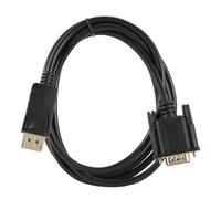 Balacoo Câble Displayport vers Vga 1,8 M Noyau en Cuivre, Conversion Vidéo Haute Définition pour Moniteur et Écran Noir Compatible PC et Projecteur