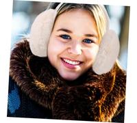 Balacoo Cache Oreilles Femme Pliable Peluche Douce Hiver Chaud Gel Accessoire Confortable et Isolant pour Froid
